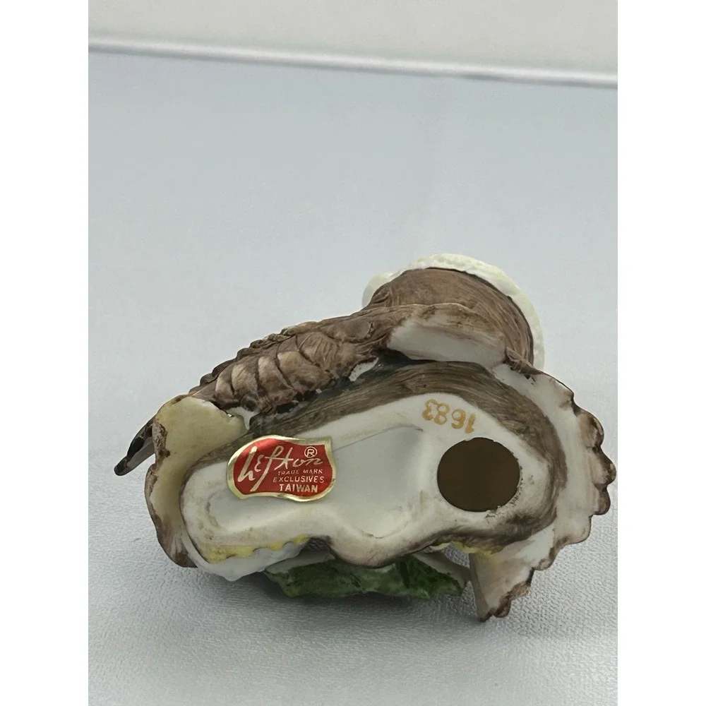Vintage 1987 Hallmark Christmas Owl Trinket Box Lefton Owl Figurine Lot